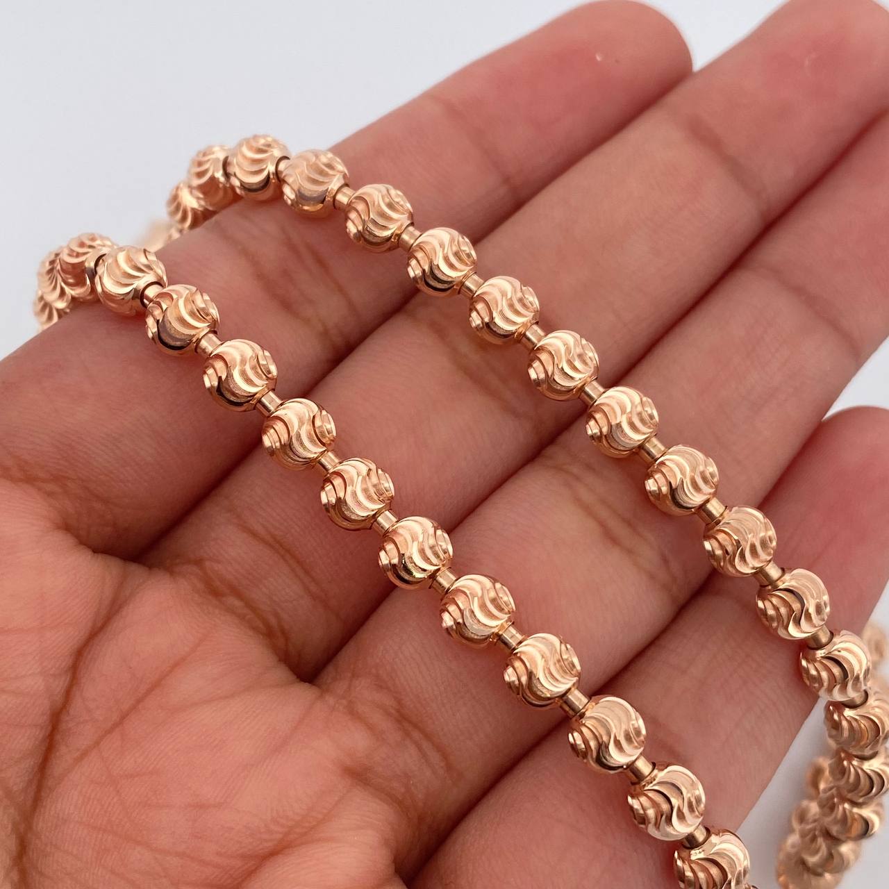 Cadena Militar 33.9gr / 26 1/2 in / 5mm Oro Rosa +3 18K % Cadena Militar 33.9gr / 26 1/2 in / 5mm Oro Rosa +3 18K %