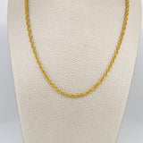 Cadena Lazo 4.95gr / 21 3/4 in / 3mm Oro Amarillo +3 18K % Cadena Lazo 4.95gr / 21 3/4 in / 3mm Oro Amarillo +3 18K %
