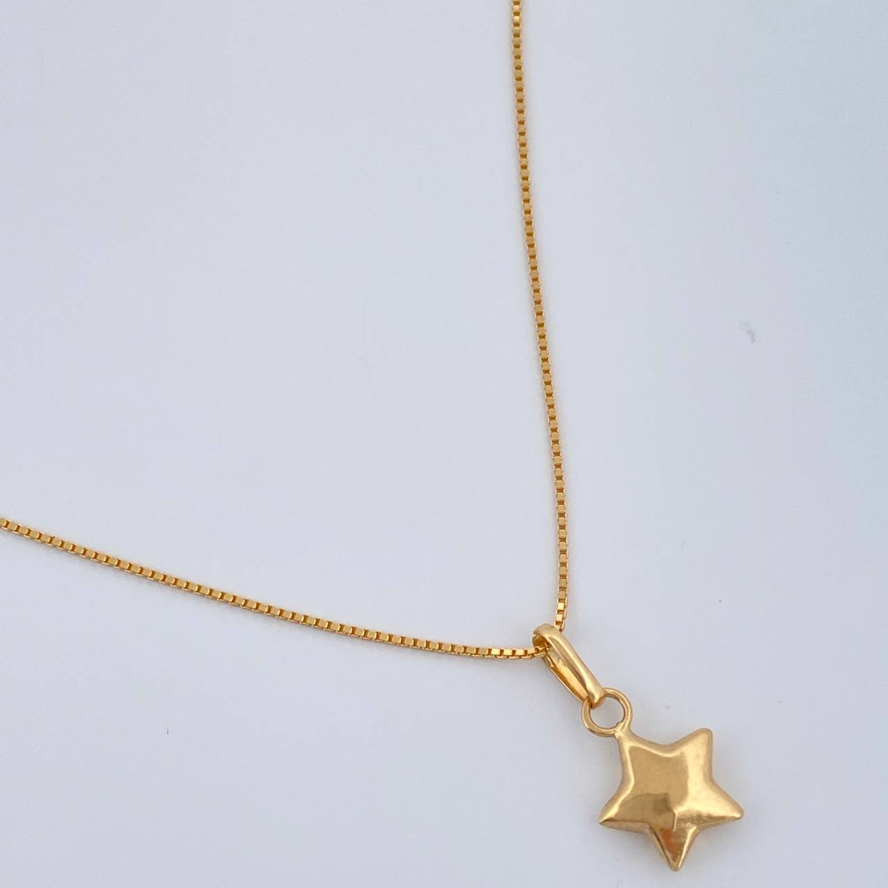 Set Cadena y Dije Veneciana + Estrella 1.55gr / 17 3/4 in / 0.6mm Oro Amarillo 18K % Set Cadena y Dije Veneciana + Estrella 1.55gr / 17 3/4 in / 0.6mm Oro Amarillo 18K %