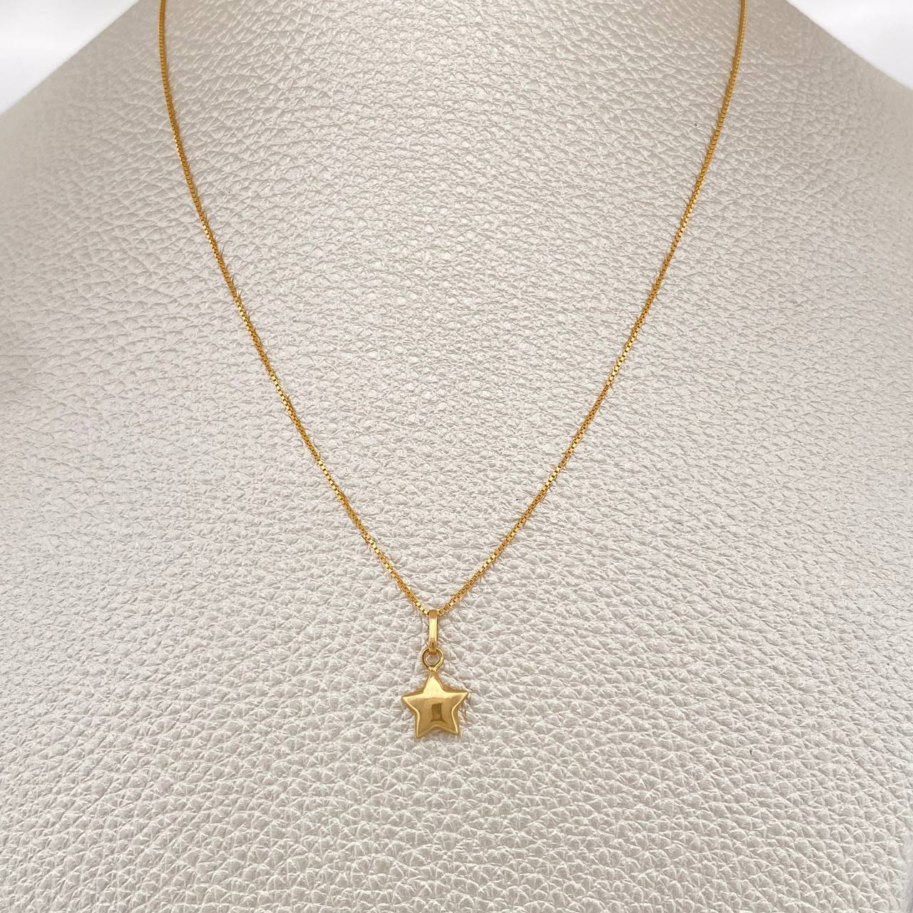 Set Cadena y Dije Veneciana + Estrella 1.55gr / 17 3/4 in / 0.6mm Oro Amarillo 18K % Set Cadena y Dije Veneciana + Estrella 1.55gr / 17 3/4 in / 0.6mm Oro Amarillo 18K %