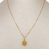 Set Cadena y Dije Veneciana + San Benito 1.75gr / 17 3/4 in / 0.7mm Oro Amarillo 18K % Set Cadena y Dije Veneciana + San Benito 1.75gr / 17 3/4 in / 0.7mm Oro Amarillo 18K %