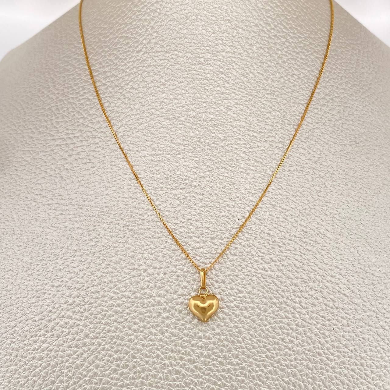 Set Cadena y Dije Veneciana + Corazon 1.6gr / 17 3/4 in / 0.5mm Oro Amarillo 18K % Set Cadena y Dije Veneciana + Corazon 1.6gr / 17 3/4 in / 0.5mm Oro Amarillo 18K %