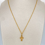 Set Cadena y Dije Lazo + Cruz Cristo 1.4gr / 15 3/4 in / 0.85mm Oro Amarillo 18K % Set Cadena y Dije Lazo + Cruz Cristo 1.4gr / 15 3/4 in / 0.85mm Oro Amarillo 18K %