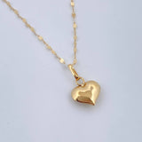 Set Cadena y Dije Flor Espejo+Corazon 0.65gr / 17 3/4 in / 0.34mm Oro Amarillo 18K $ Set Cadena y Dije Flor Espejo+Corazon 0.65gr / 17 3/4 in / 0.34mm Oro Amarillo 18K $