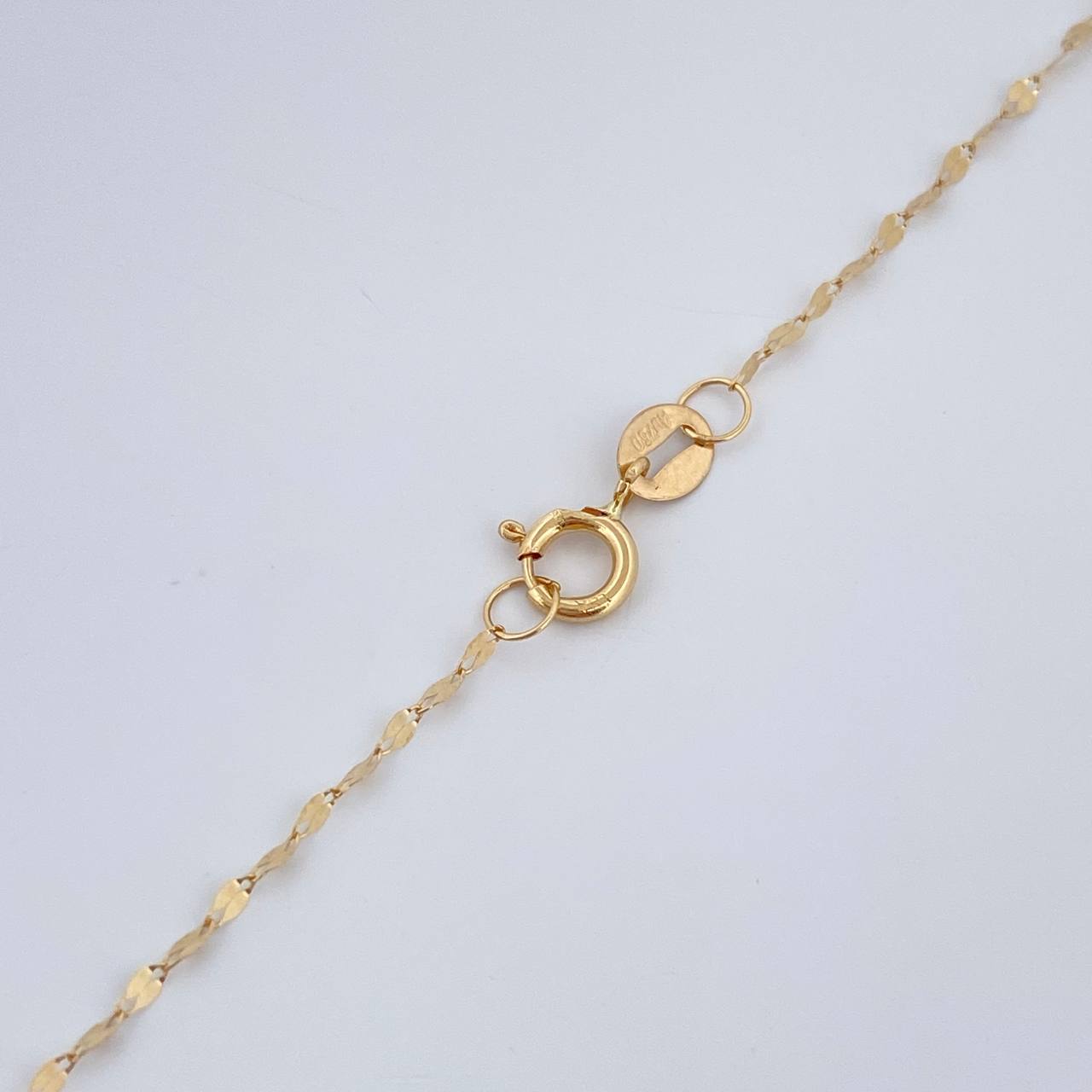 Set Cadena y Dije Flor Espejo+Corazon 0.7gr / 17 3/4 in / 0.3mm Oro Amarillo 18K $ Set Cadena y Dije Flor Espejo+Corazon 0.7gr / 17 3/4 in / 0.3mm Oro Amarillo 18K $