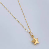 Set Cadena y Dije Flor Espejo+Estrella 0.65gr / 17 3/4 in / 0.4mm Oro Amarillo 18K $ Set Cadena y Dije Flor Espejo+Estrella 0.65gr / 17 3/4 in / 0.4mm Oro Amarillo 18K $