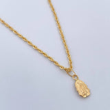 Set Cadena y Dije Lazo+ Virgen Guadalupe 1.4gr / 15 3/4 in / 1.4mm Oro Amarillo 18K $ Set Cadena y Dije Lazo+ Virgen Guadalupe 1.4gr / 15 3/4 in / 1.4mm Oro Amarillo 18K $