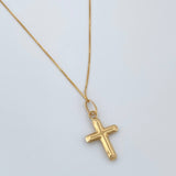Set Cadena y Dije Veneciana+Cruz 1.35gr / 15 1/2 in / 0.45mm Oro Amarillo 18K $ Set Cadena y Dije Veneciana+Cruz 1.35gr / 15 1/2 in / 0.45mm Oro Amarillo 18K $