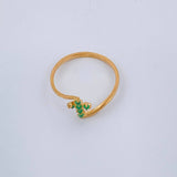 Anillo Cruz Eco Esmeraldas 1.1gr / T6 1/2 / Oro Amarillo 18K $ Anillo Cruz Eco Esmeraldas 1.1gr / T6 1/2 / Oro Amarillo 18K $
