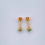 Topos Bebe Esmeralda 0.5gr / Oro Amarillo 18K & Topos Bebe Esmeralda 0.5gr / Oro Amarillo 18K &
