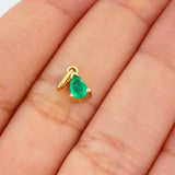 Dije Gota Esmeralda 0.9gr / 1/2 in / Oro Amarillo 18K & Dije Gota Esmeralda 0.9gr / 1/2 in / Oro Amarillo 18K &