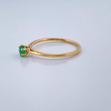 Anillo Solitario Esmeralda 1.25gr / T6 3/4 / Oro Amarillo 18K & Anillo Solitario Esmeralda 1.25gr / T6 3/4 / Oro Amarillo 18K &
