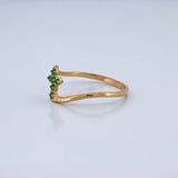 Anillo Cruz Eco Esmeraldas 1.1gr / T6 1/2 / Oro Amarillo 18K $ Anillo Cruz Eco Esmeraldas 1.1gr / T6 1/2 / Oro Amarillo 18K $