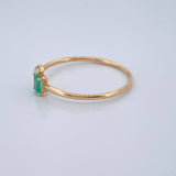 Anillo Rectangulo Esmeralda 0.9gr / T7 1/4 / Oro Amarillo 18K & Anillo Rectangulo Esmeralda 0.9gr / T7 1/4 / Oro Amarillo 18K &