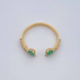 Anillo Duo Esmeralda 1.95gr / T7 / Oro Amarillo 18K & Anillo Duo Esmeralda 1.95gr / T7 / Oro Amarillo 18K &
