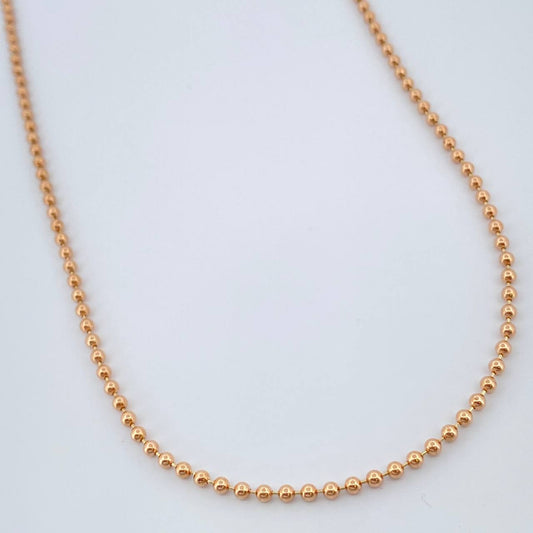 Cadena Militar 10.4gr / 20 in / 2mm Oro Rosa +3 18K %