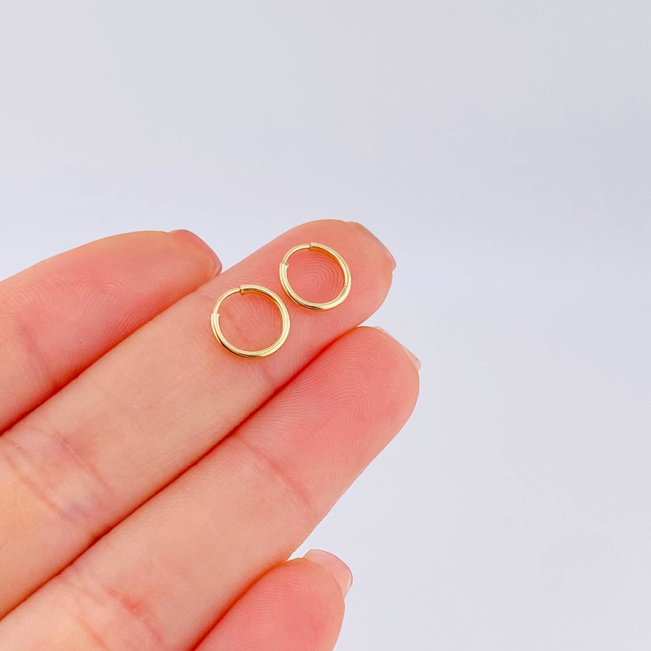 Candongas Aro 0.35 g / 1/4 in Oro Amarillo 18K