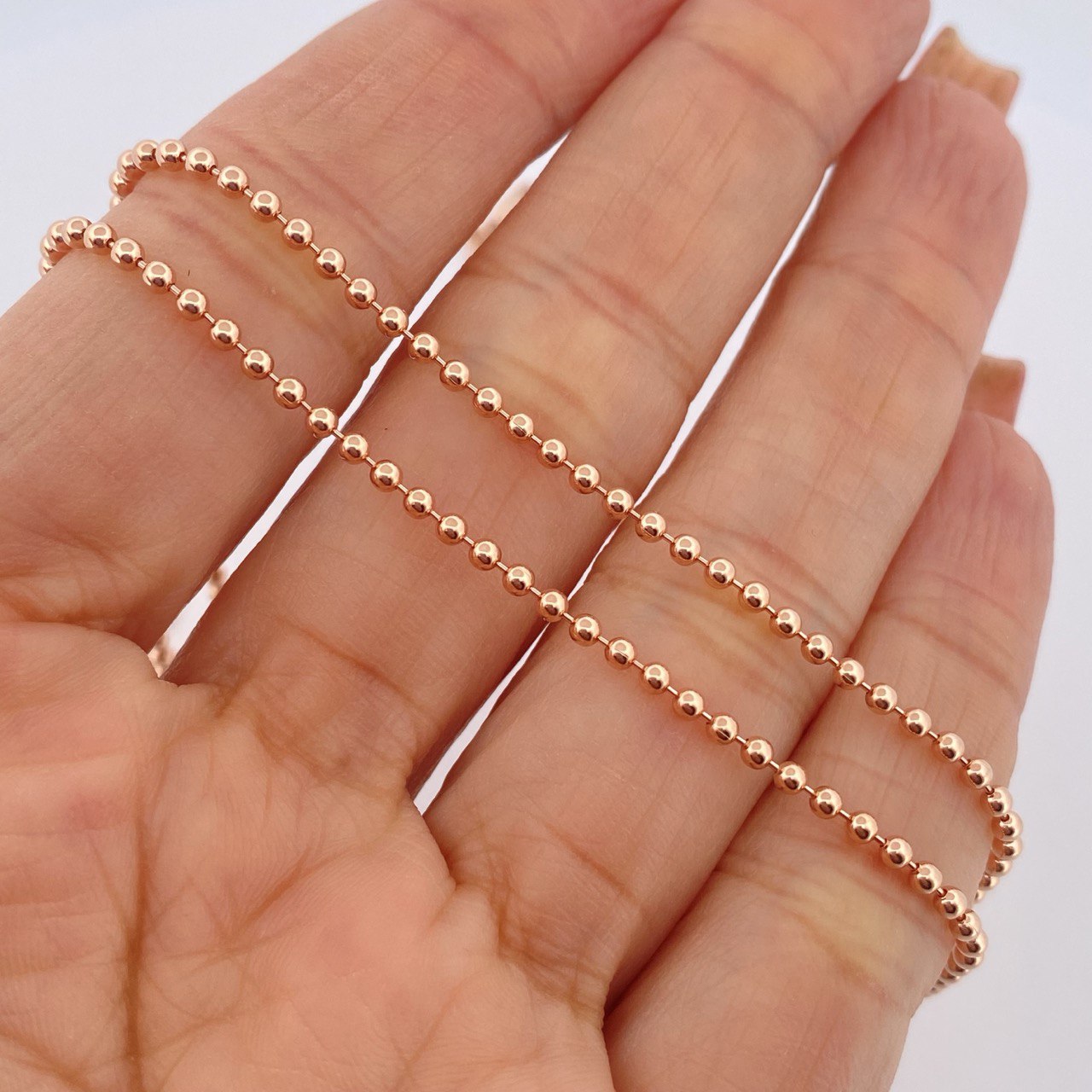 Cadena Militar 10.15gr / 24 in / Oro Rosa +3 18K &