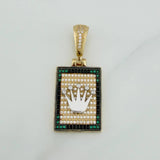 Dije Placa Corona 7.95 g / 1 1/2 in Tres Oros 18K