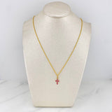 Singapore Chain Set + Cross Pendant / 1.65 gr / 20 in Yellow Gold 18K
