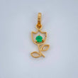 Rose Silhouette Pendant 0.45gr / 3/4 in / 18K Gold