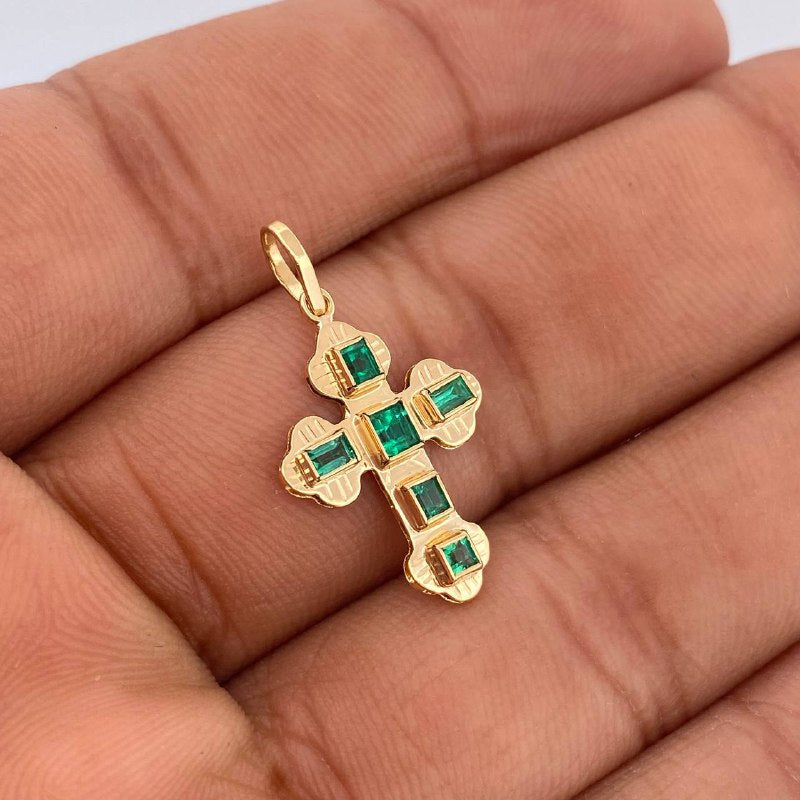 Flat Cross Pendant 1.4gr / 1.0in / 18K Gold