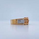 Fire Beads Ring 12.4gr / Size 10 3/4 / Three Golds 18K &