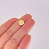Dije Circulo Letra a 0.4g / 1/2 in Oro Amarillo 18K