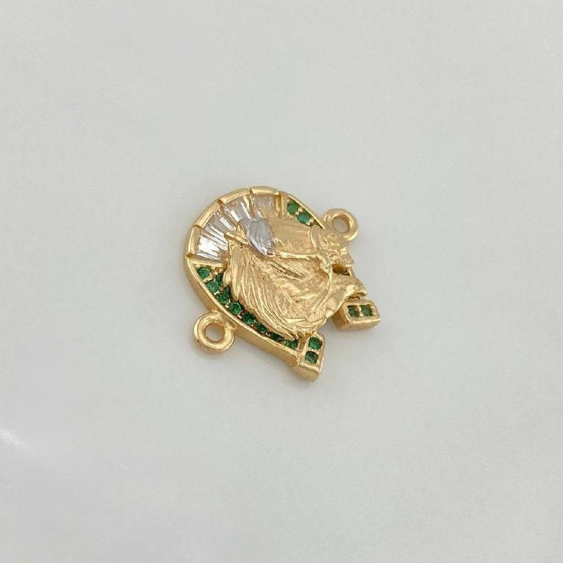 Charm Horseshoe 2.1 g / 3/4 in Two Golds Yellow White 18K