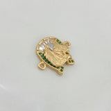 Charm Horseshoe 2.1 g / 3/4 in Two Golds Yellow White 18K