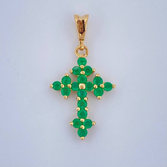 Dije Cruz Punta Trebol 0.95gr / 1 in / Oro Amarillo 18K &