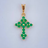 Clover Point Cross Pendant 0.95gr / 1 in / 18K Yellow Gold &