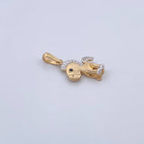 Pendant Articulated Horse 1.9gr / 2.5cm / 18K Gold &