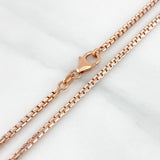 Venetian Chain 17.8 g / 23 3/4 in / 2 mm Two-Tone White Rose Gold 18K
