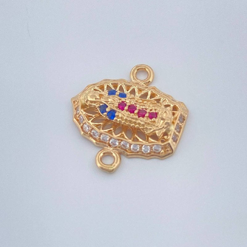 Herraje Virgen De Guadalupe 1.2gr / 1/2 in / Oro Amarillo 18K &