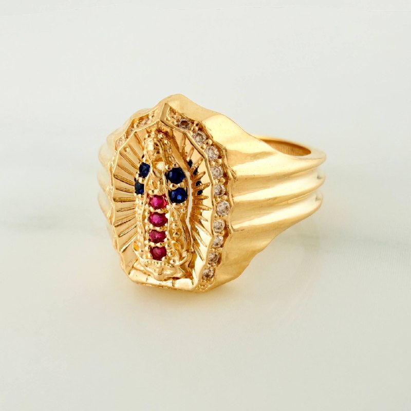 Anillo Virgen De Guadalupe 4.65 g / T5 3/4 Oro Amarillo 18K