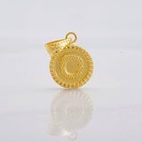 Pendant Circle Letter O 0.6g / 3/4 in Yellow Gold 18K