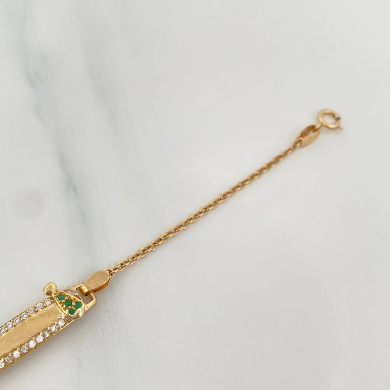 Bracelet Baby Plate Baby Classic Link Tie 2.75 g / 5 1/4 in / 0.75 mm Yellow Gold 18K