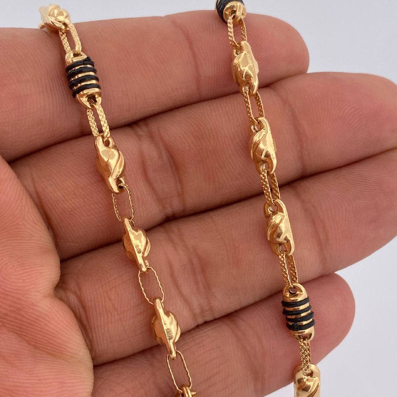 Cadena Rustica Barril 15.4gr / 24 1/4 in / Oro Amarillo 18K &