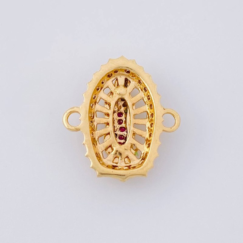 Herraje Virgen de Guadalupe 1.9g / 3/4 in Oro Amarillo 18K