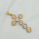 Dije Cruz Trebol 7.3 g / 2 1/2 in Tres Oros 18K