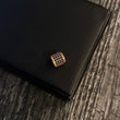 Charm Hexagonal Cylinder 1.3gr 6.8mm Black Zircons Rose Gold*