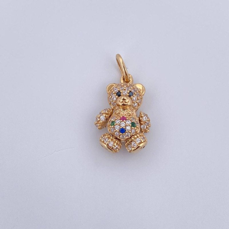 Pendant Articulated Bear 2.6gr / 2cm / 18K Gold &