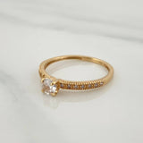 Anillo Solitario Churumbela 1.4gr / T5 1/2 / 3/4 in / Oro Amarillo 18K $