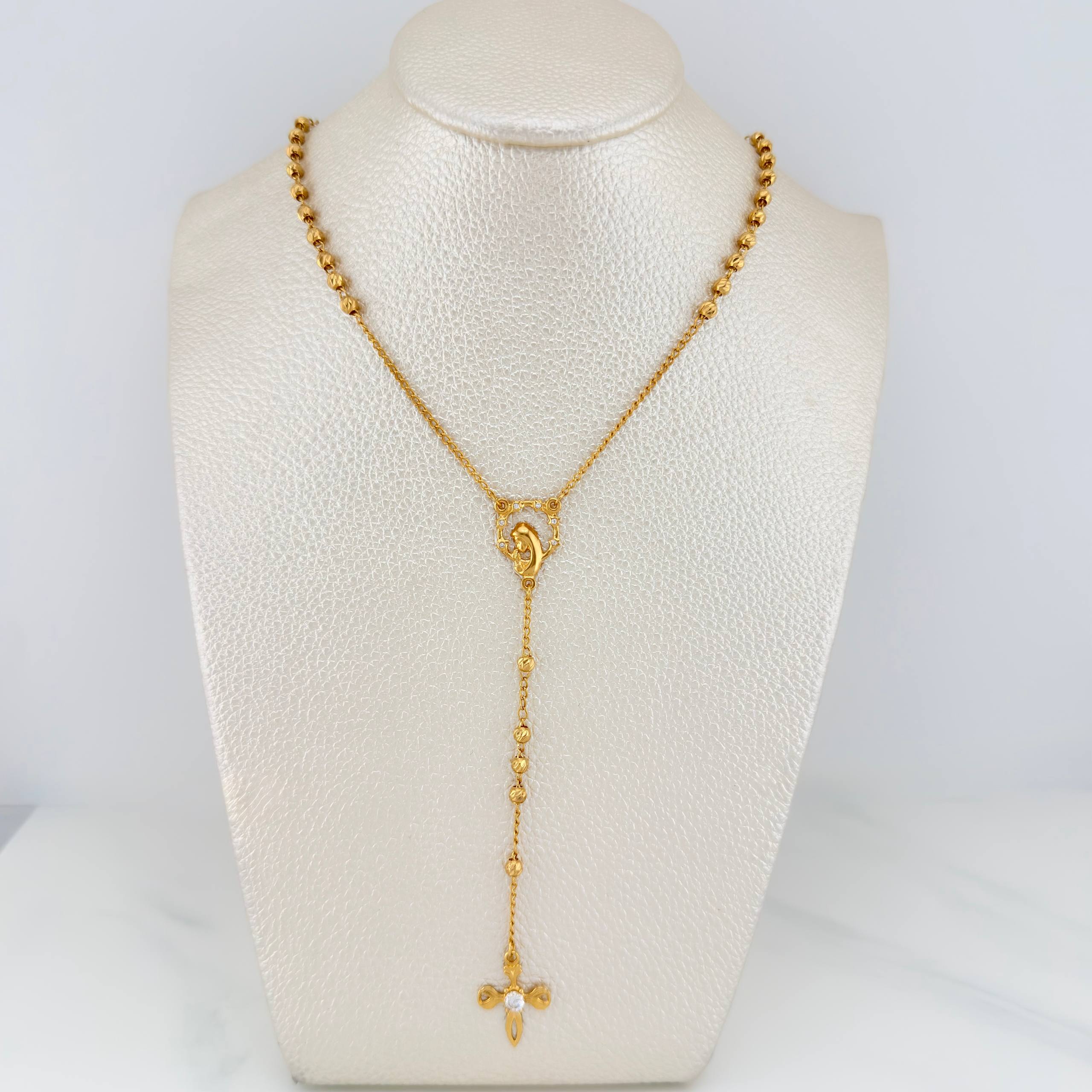 Miraculous Virgin Rosary 7.95 g / 23 1/4 in / 1.6 mm 18K Yellow Gold