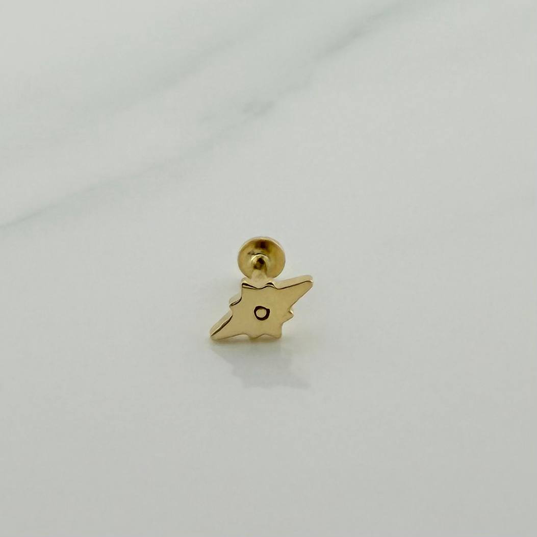 Cardinal Star Piercing 0.55 g / 1/4 in 18K Yellow Gold