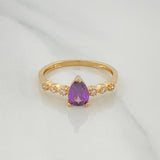 Solitaire Ring Drop 2.15 g / T7 Yellow Gold 18K
