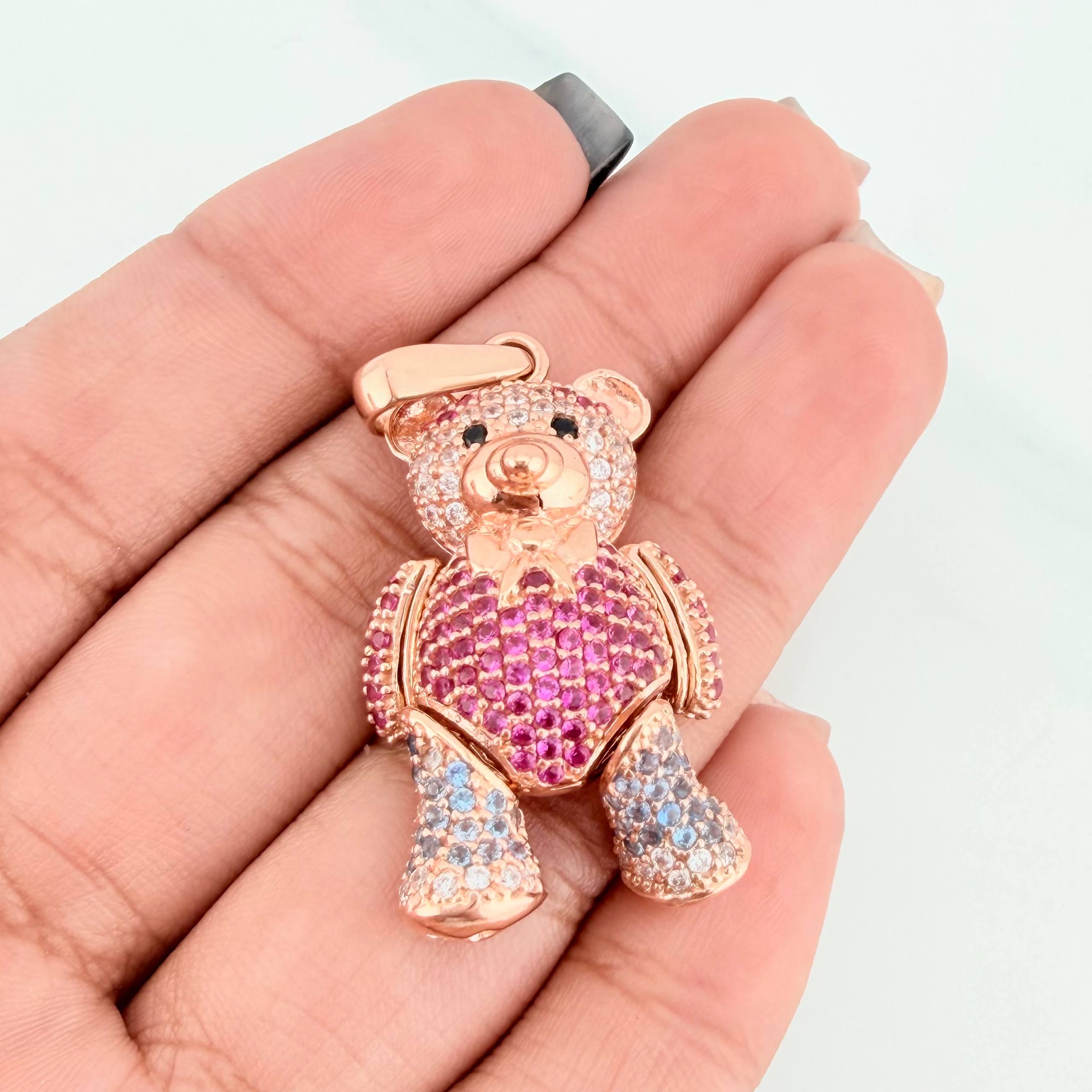 Dije Oso Articulado 11.25 g / 1 1/2 in Oro Rosa 18K