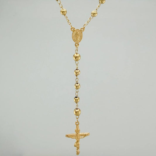 Rosario Virgen Milagrosa 10.55gr / 15 1/2 in / Oro Amarillo 18K %