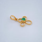 Pendant Silhouette Tear Cross 0.5gr / 3/4 in / 18K Yellow Gold &